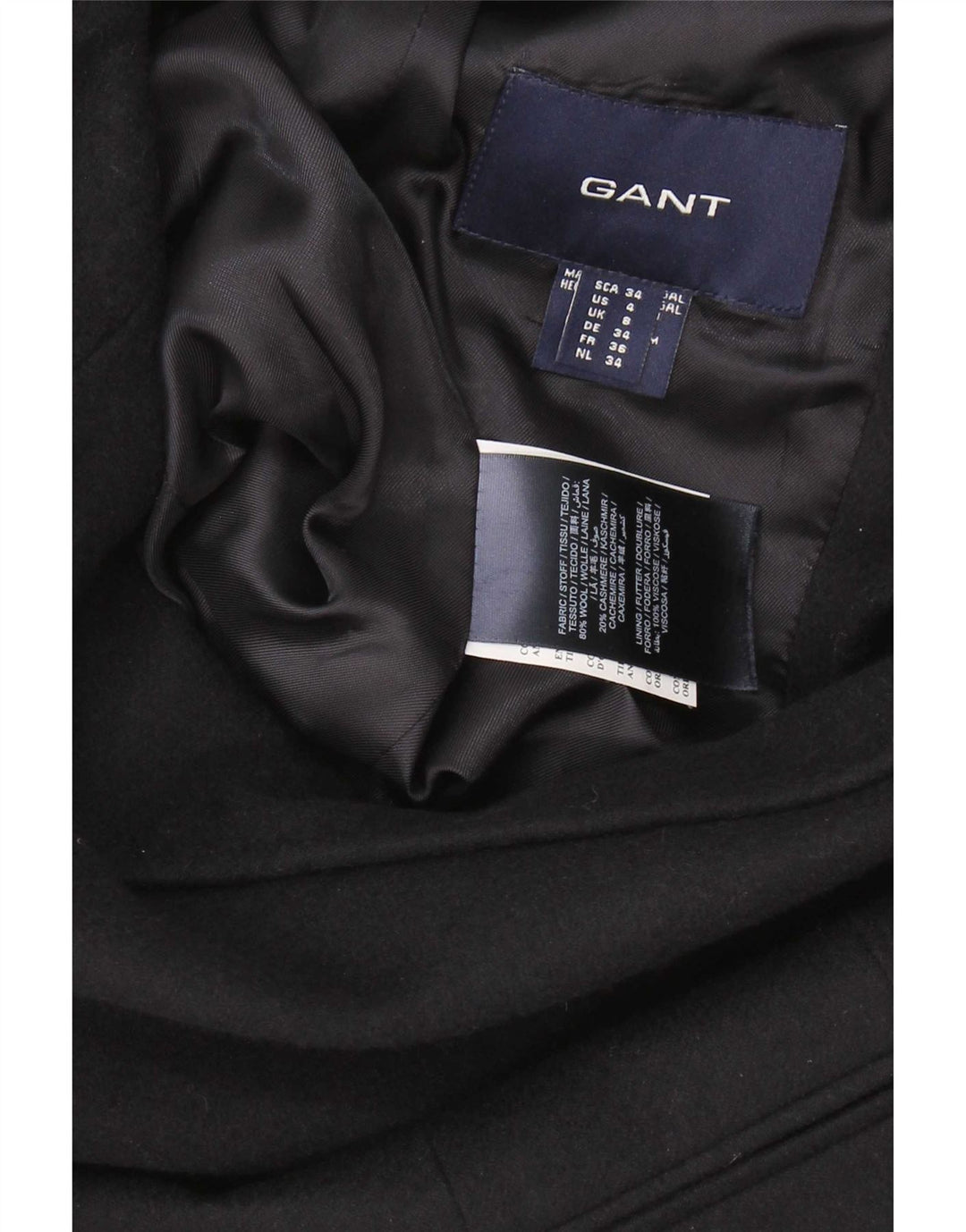 Gant Veste Blazer 1 Bouton Femme UK 8 Small Bleu Marine Laine