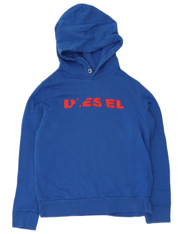 Diesel Pull à capuche graphique garçon 15-16 ans Bleu Coton