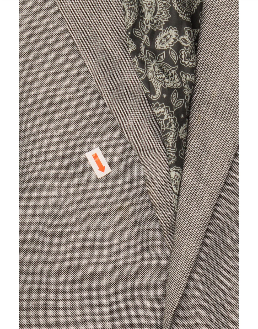 Chaps Veste Blazer 2 Boutons Homme UK 40 Grand Chevron Gris Polyester