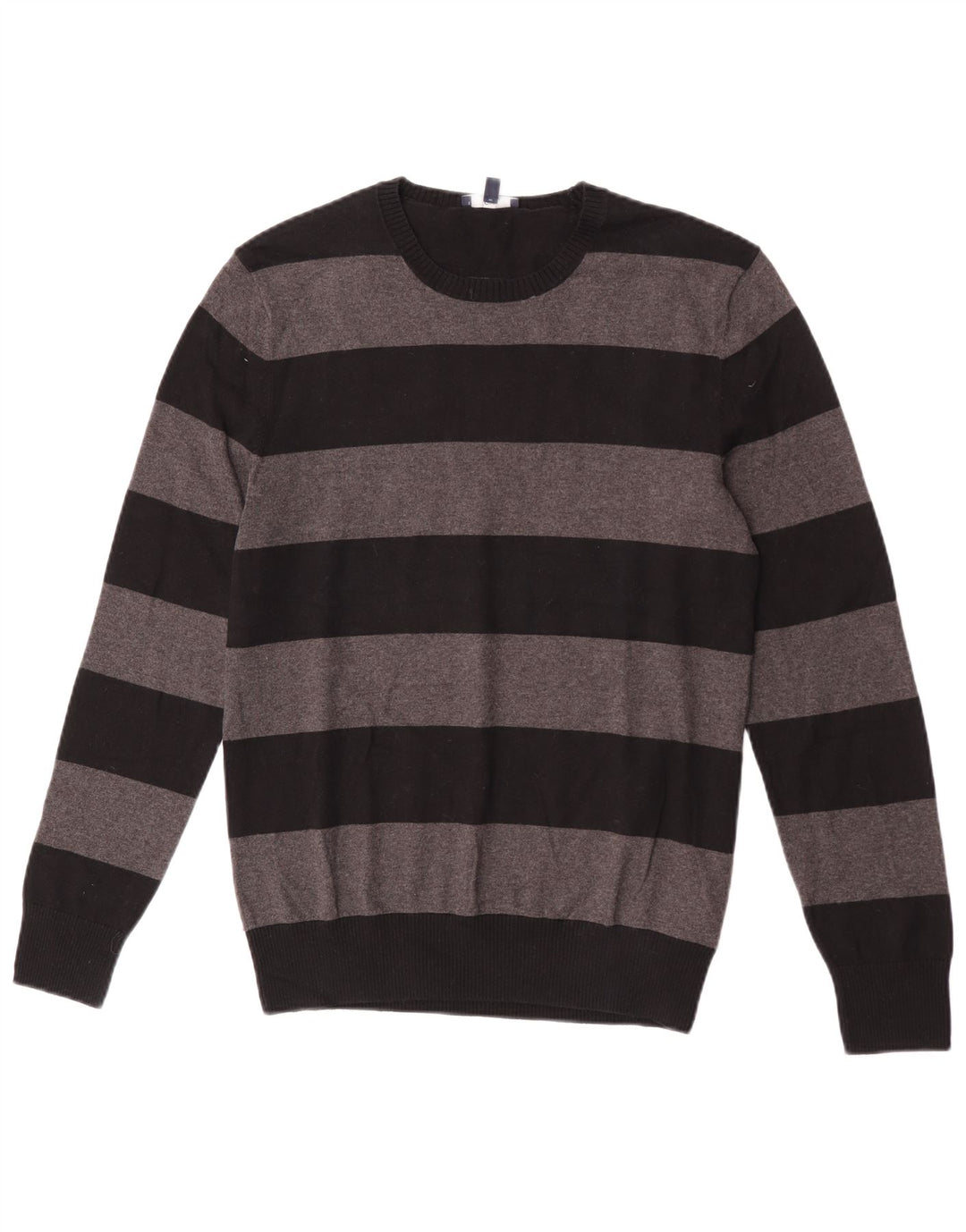 Gap Pull à col rond pour homme Petit coton rayé gris