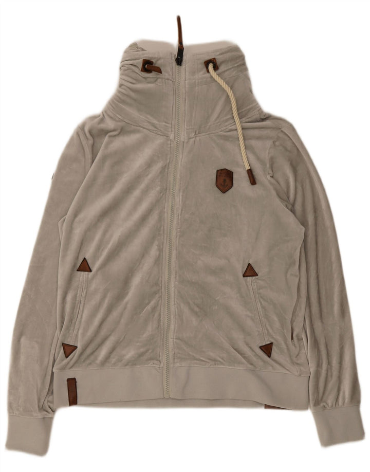 Naketano Veste de survêtement en velours pour homme 2XL Gris Polyester