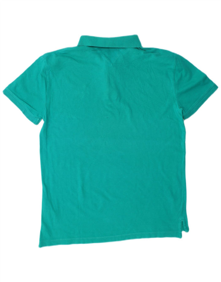 TOMMY HILFIGER Polo Regular Fit Homme Coton Turquoise Moyen