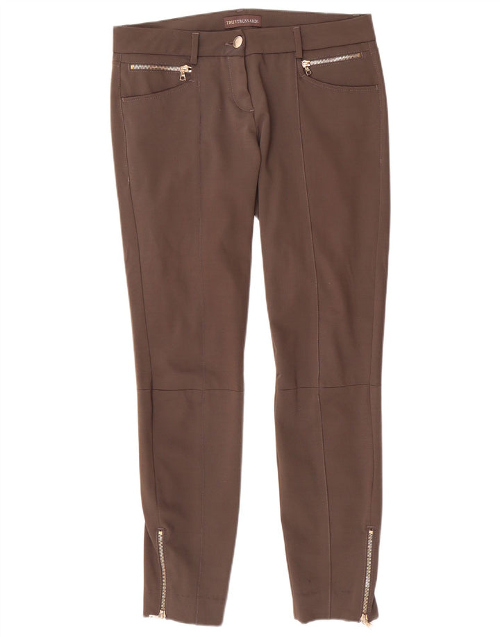 TRUSSARDI Pantalon décontracté slim IT 42 Medium W32 L29 Marron Polyester