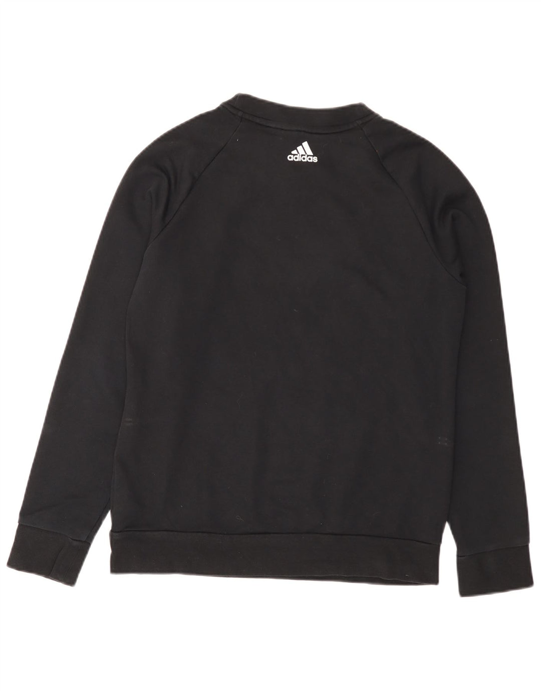 ADIDAS Sweat-shirt graphique pour femme UK 12/14 en coton noir moyen