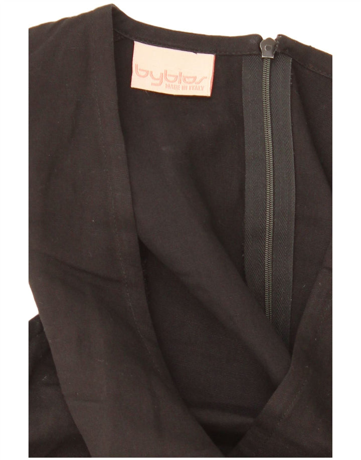Byblos Robe fourreau sans manches pour femme IT 42 Noir moyen géométrique