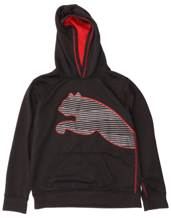 Puma Pull à capuche graphique pour garçon 14-15 ans Grand Noir Polyester