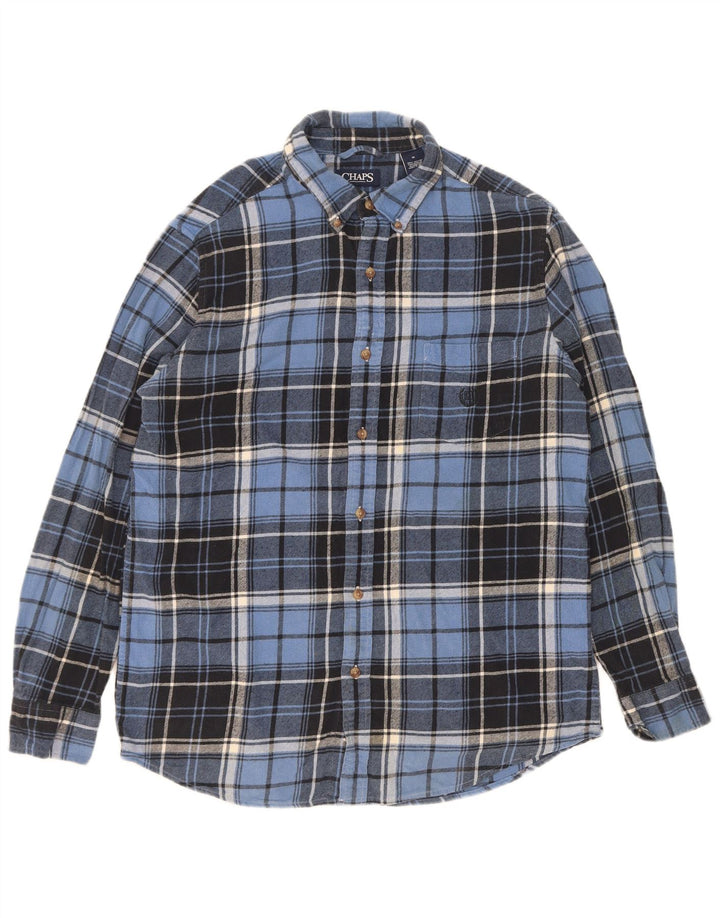 Chaps Chemise Flanelle Homme Bleu Moyen Carreaux Coton