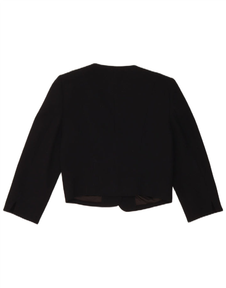 Monsoon Veste blazer courte ouverte pour femme UK 10 Small Noir Polyester