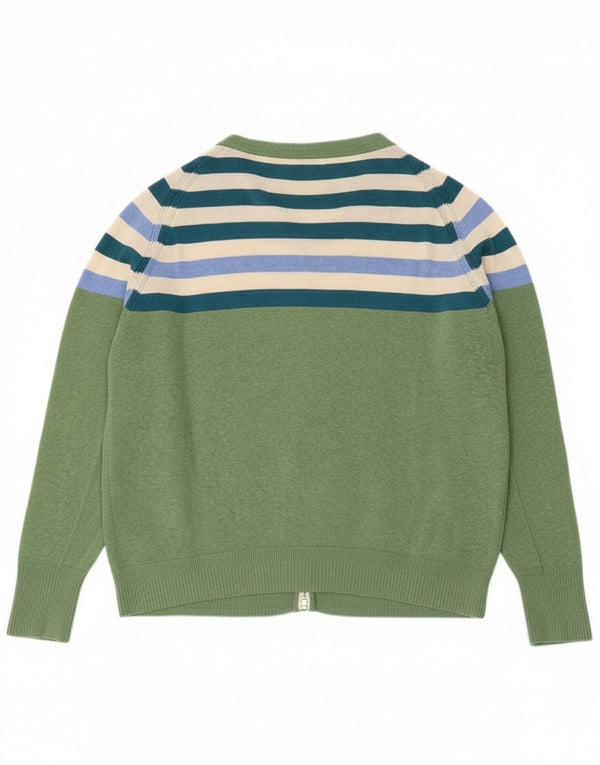 White Stuff Cardigan pour femme en coton rayé vert UK 20 2XL