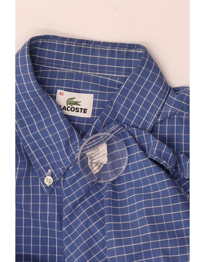 Lacoste Chemise Homme Taille 40 Coton Bleu Moyen Check