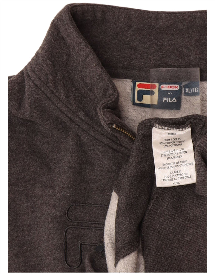 Fila Veste de Survêtement Graphique Homme XL Gris Coton