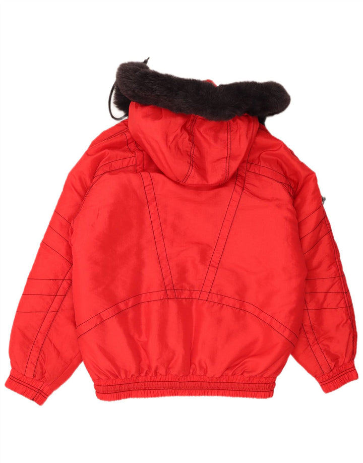 C & A Veste matelassée surdimensionnée à capuche pour femme EU 36 Small Rouge Polyamide