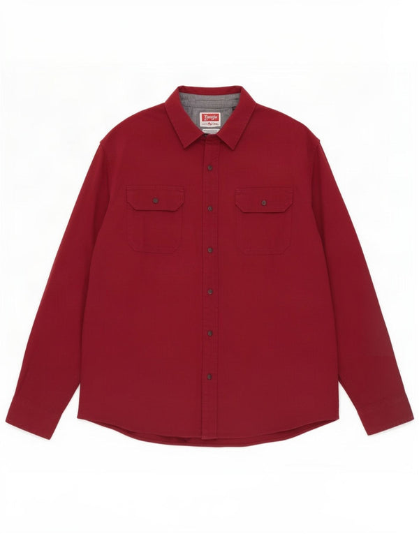 Wrangler Chemise Flex Homme 2XL Coton Bordeaux