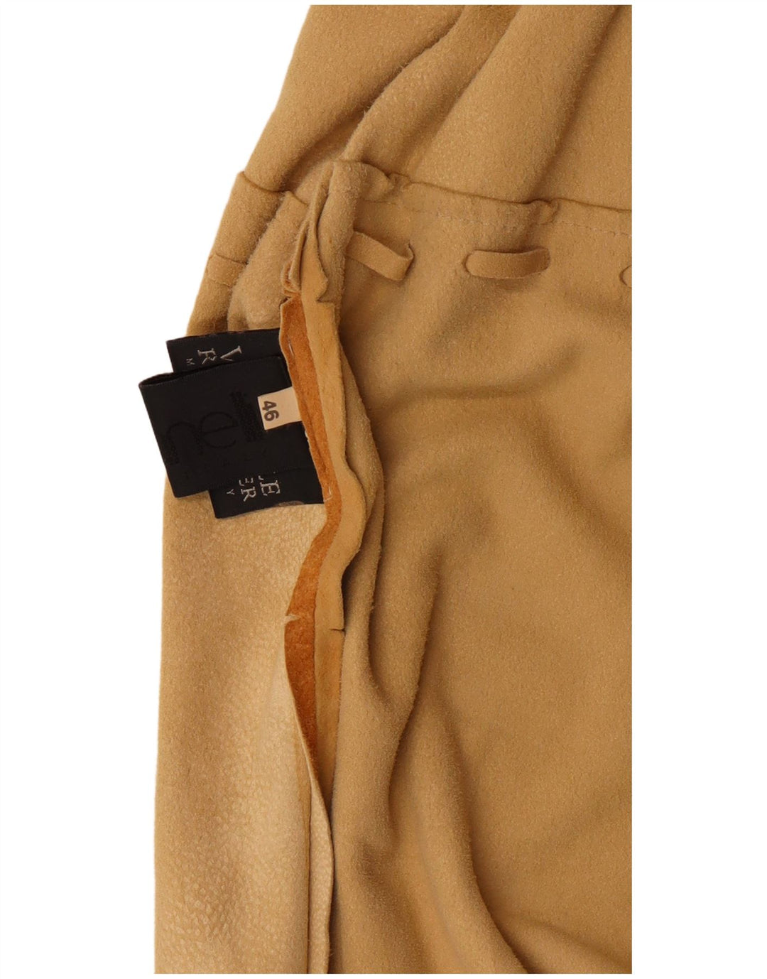 Fontanelli Veste chemise en daim pour femme IT 46 Grand cuir beige