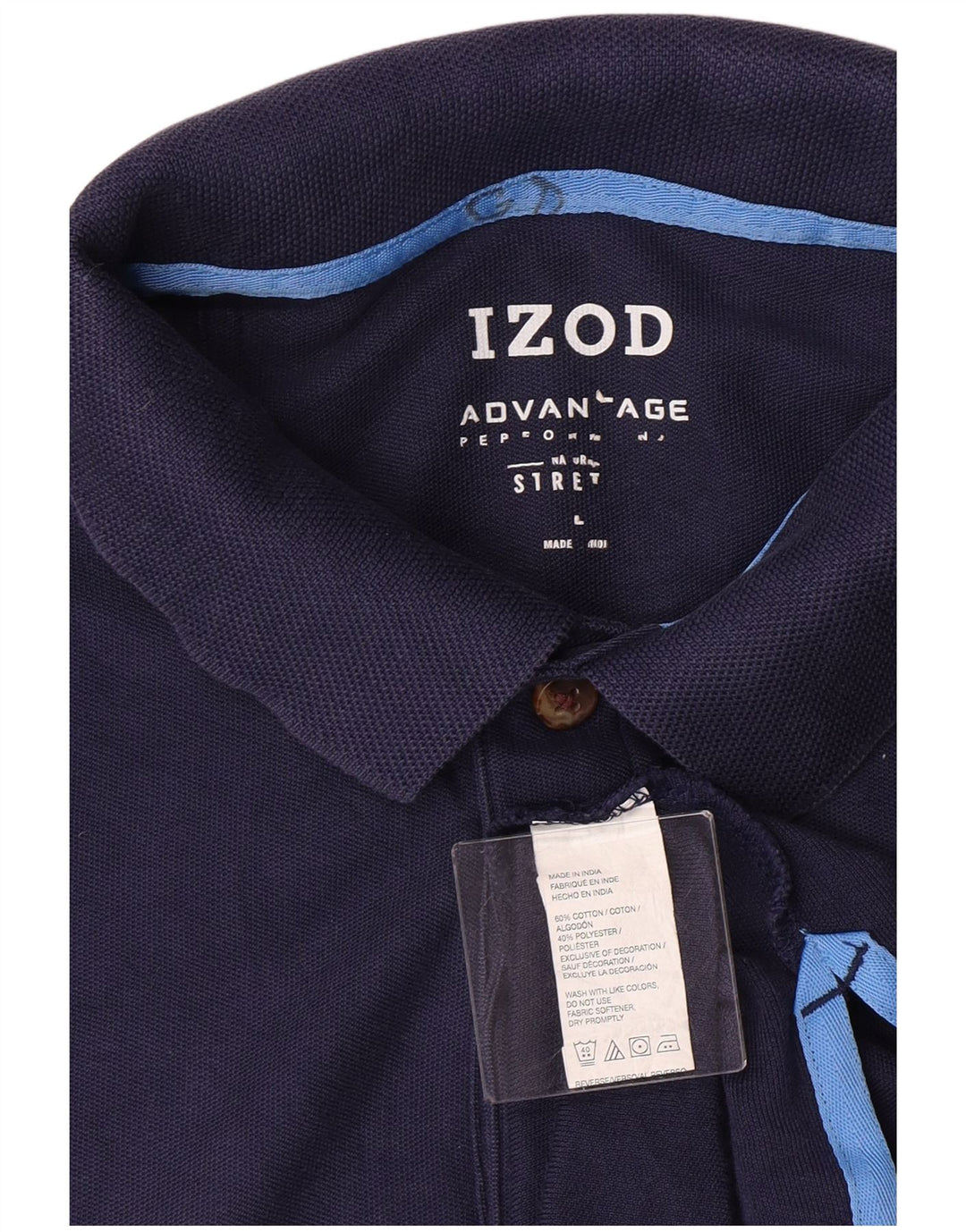 Izod Polo Homme Grand Bleu Marine Coton