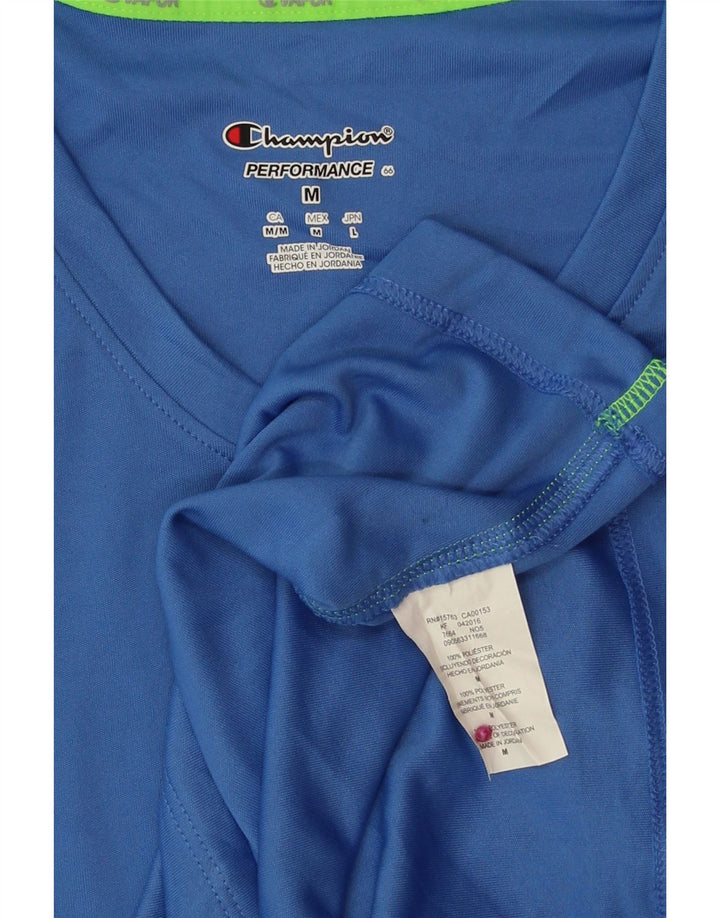 CHAMPION T-Shirt Femme Top UK 14 Bleu Moyen Polyester