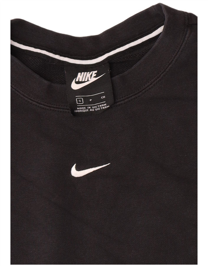 Nike Sweat-shirt surdimensionné graphique pour femme UK 10 Petit Noir