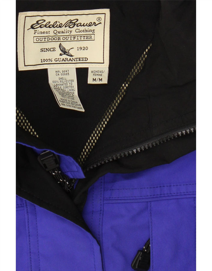 Eddie Bauer Veste utilitaire à capuche pour femme UK 14 Bleu moyen Polyester
