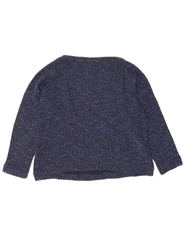 Cos Pull surdimensionné à col bateau pour femme UK 16 Grand Bleu marine moucheté