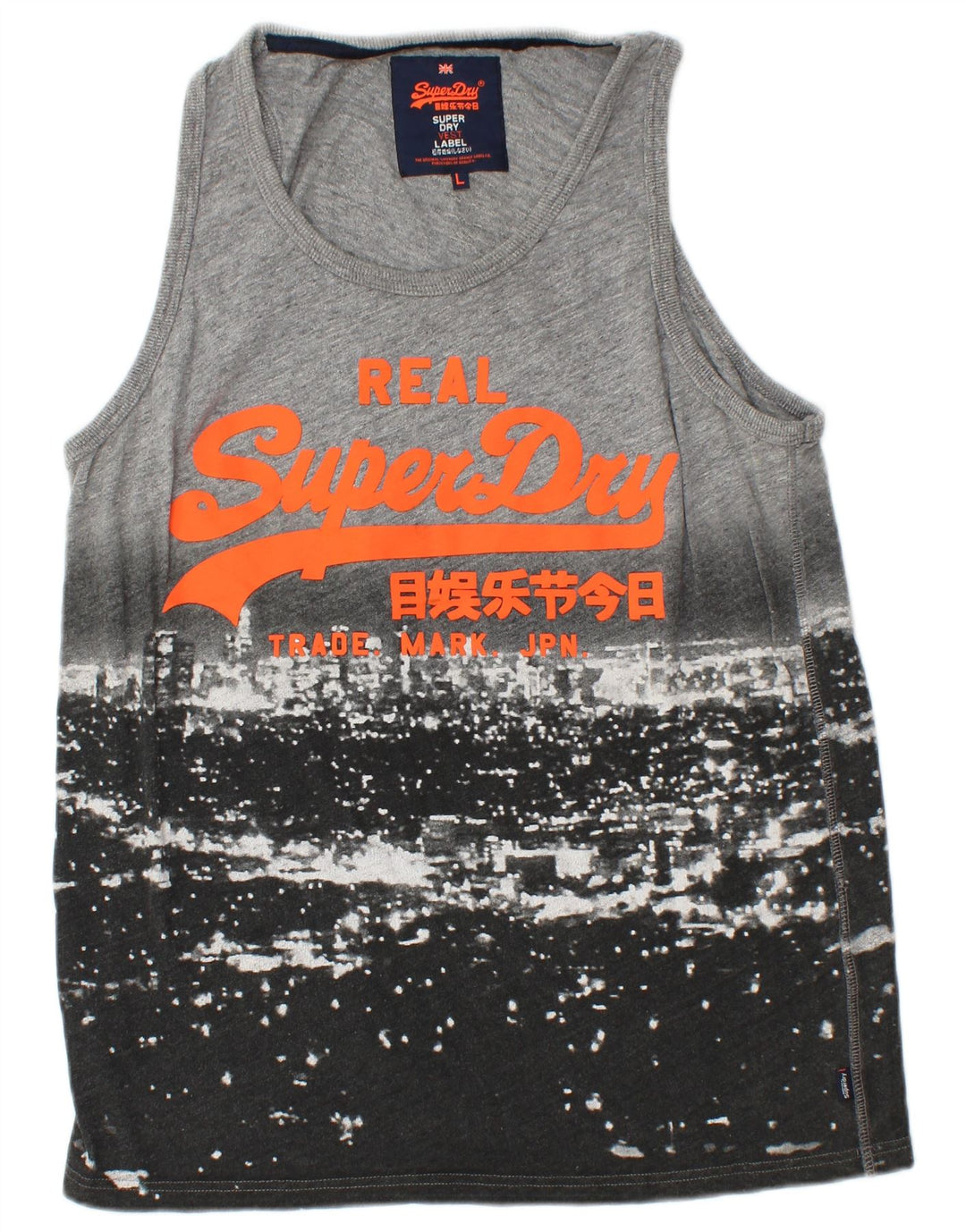 SUPERDRY Débardeur Graphique Homme Large Gris Colorblock