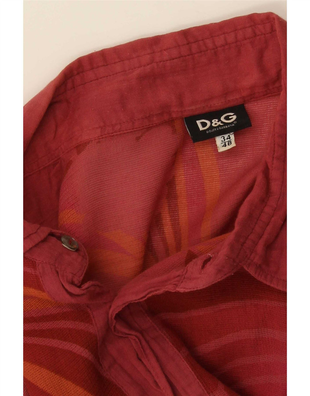 Dolce & Gabbana Chemise Homme IT 48 Rouge Moyen Floral