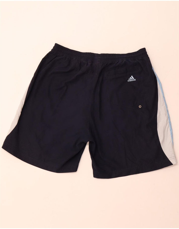ADIDAS Short de sport pour hommes en polyester color block grand bleu marine