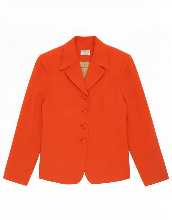 Ramsay Veste blazer à 4 boutons pour femme UK 14 Rouge moyen