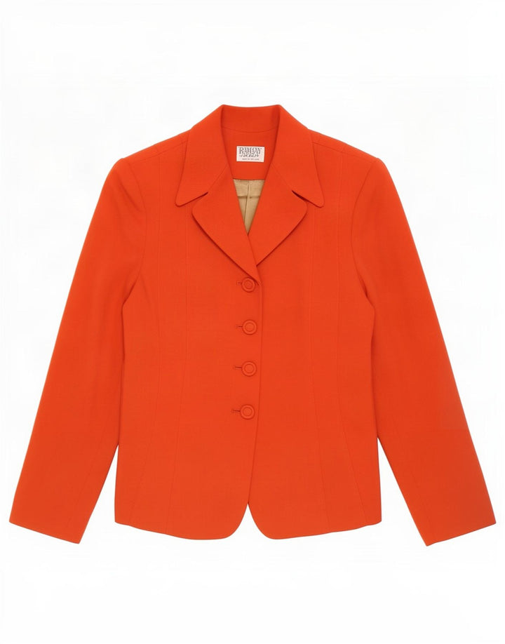 Ramsay Veste blazer à 4 boutons pour femme UK 14 Rouge moyen