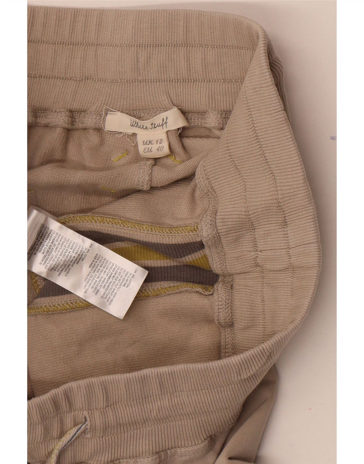 Pantalon De Survêtement White Stuff Femme UK 12 Coton Colorblock Beige Moyen