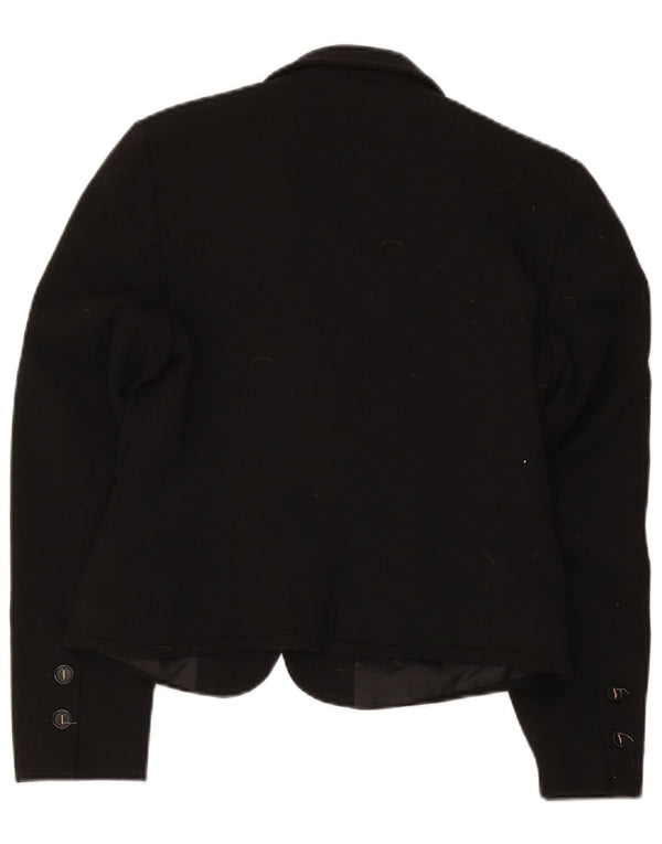 Marks & Spencer Veste blazer à 2 boutons pour femme UK 12 Noir moyen Polyester