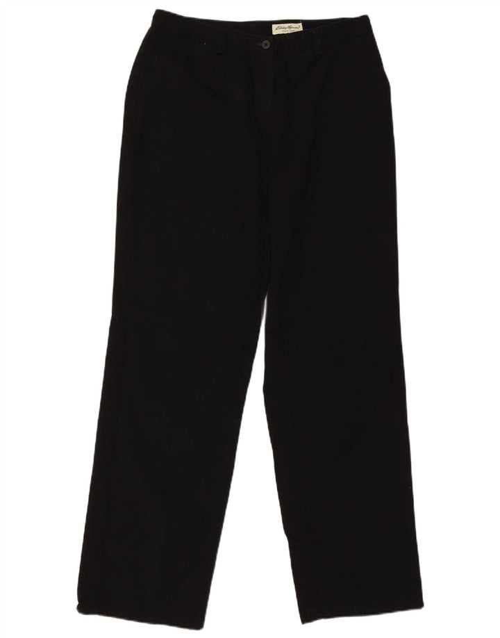 EDDIE BAUER Pantalon Chino Droit Femme EU 40 Medium W30 L30 Noir
