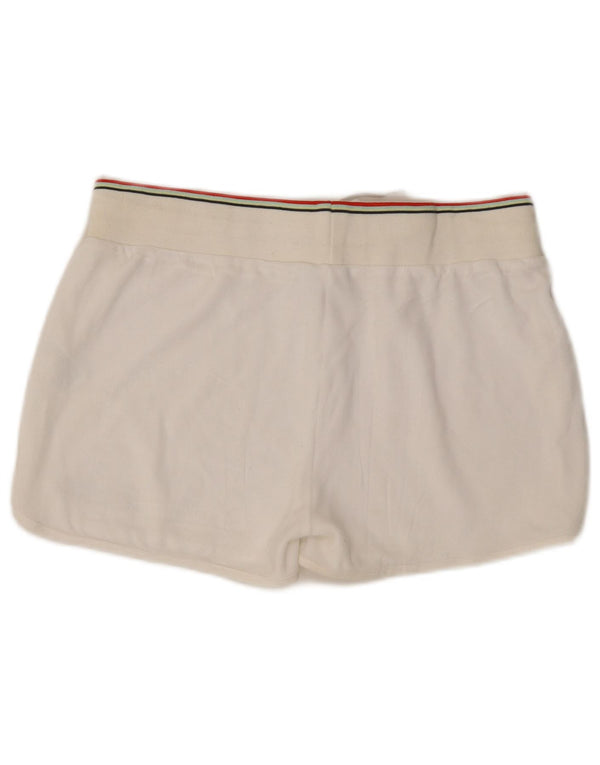 Ellesse Short de sport pour femme UK 16 Large Blanc Coton