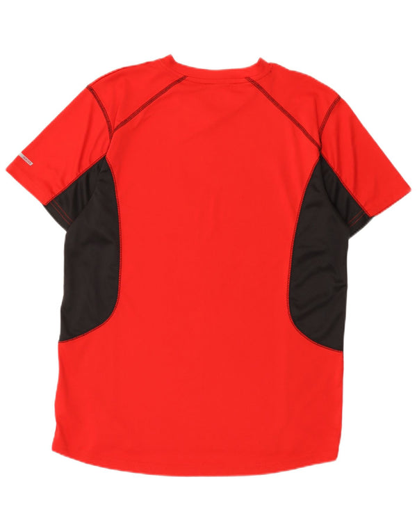 Mountain Warehouse T-shirt IsoCool pour hommes, grand, rouge, color block, en polyester