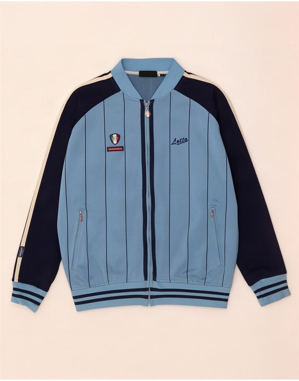 Lotto Veste de survêtement pour homme Large Bleu Colorblock Polyester