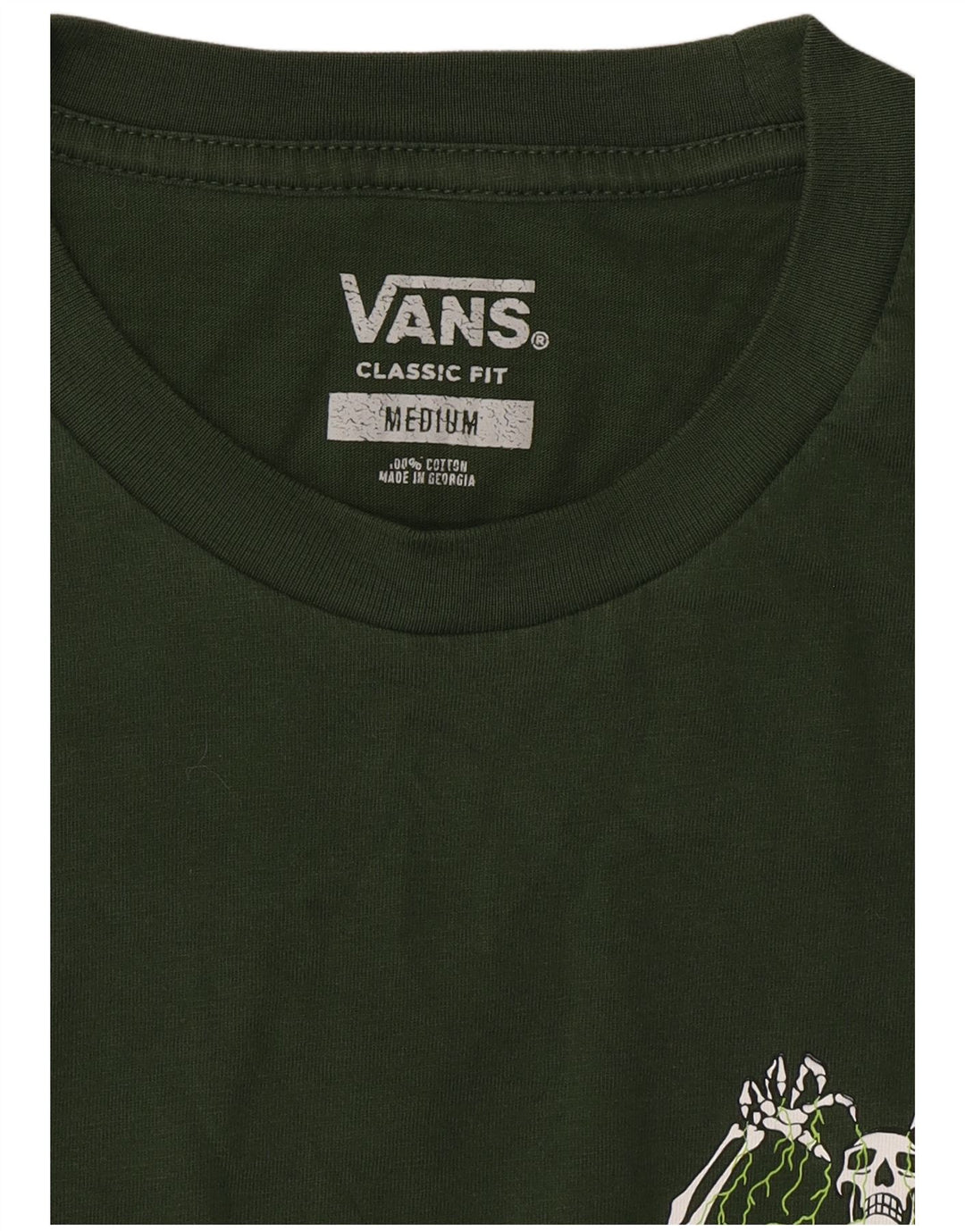 VANS T-shirt graphique coupe classique pour homme en coton vert moyen
