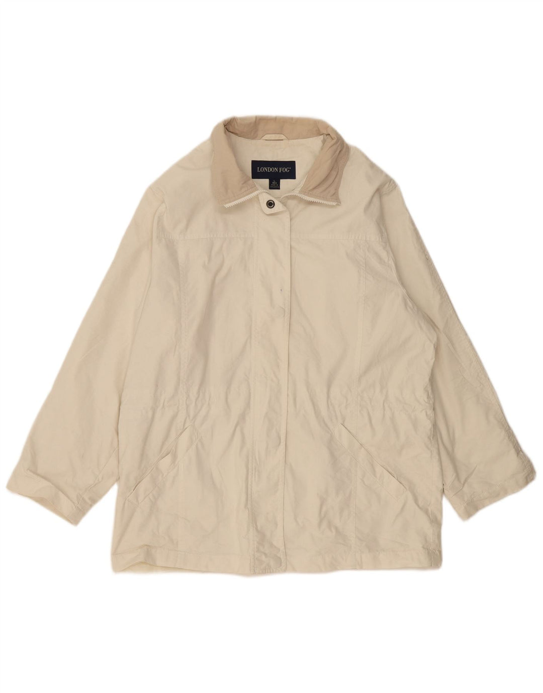 London Fog Veste coupe-vent pour femme UK 16 Grand coton beige