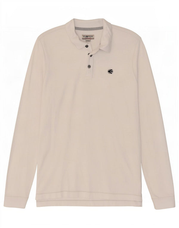 Energie Polo à Manches Longues Homme Blanc Moyen