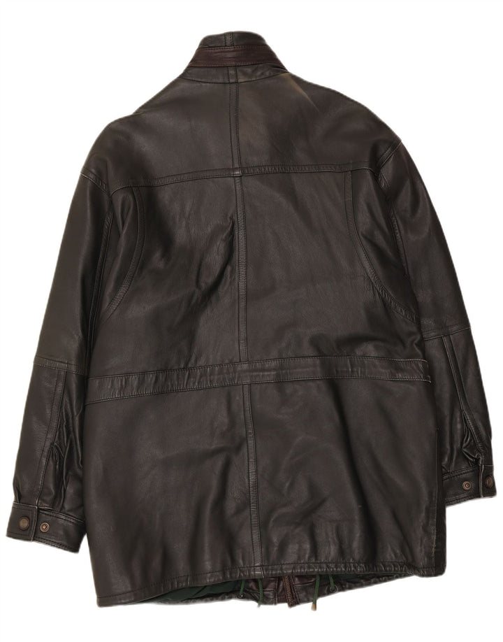 Shelter Bay Manteau en cuir pour homme UK 38 Medium Noir