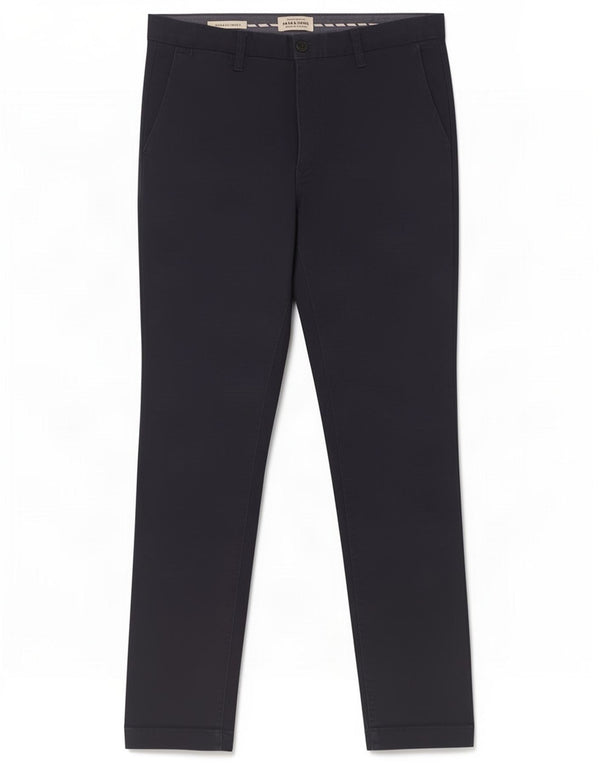Jack & Jones Pantalon Chino Slim Fit Marco Homme W30 L30 Bleu Marine Coton