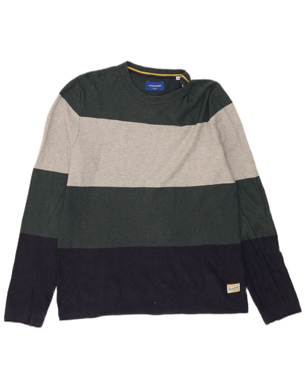 Jack & Jones Haut à manches longues pour homme en coton rayé multicolore