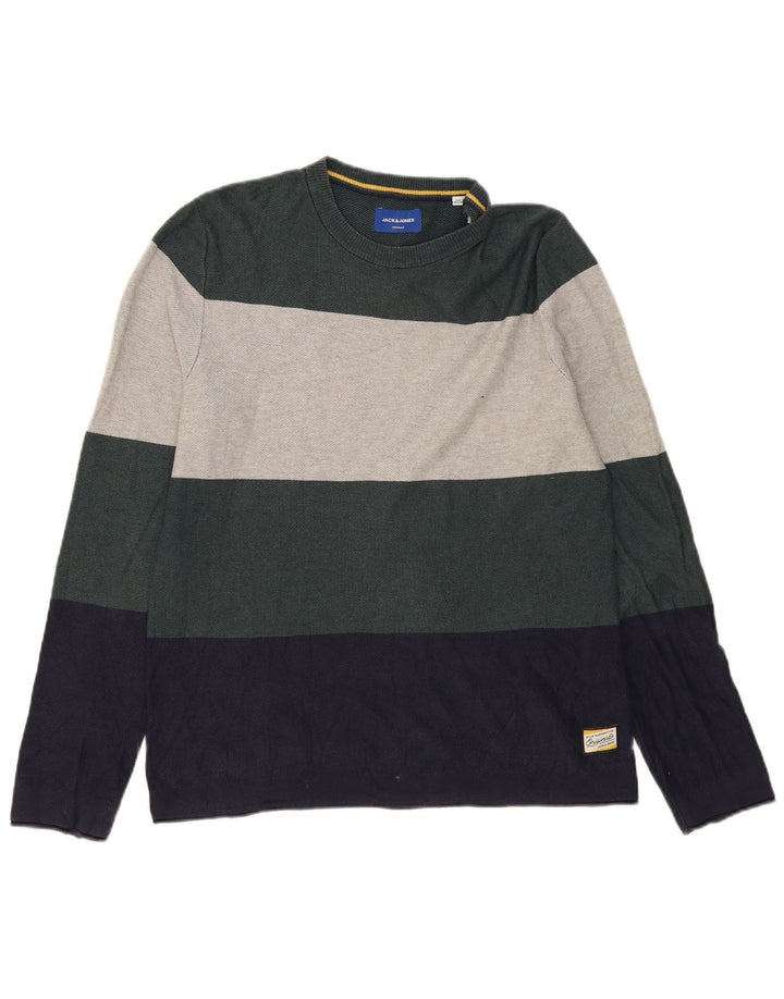 Jack & Jones Haut à manches longues pour homme en coton rayé multicolore