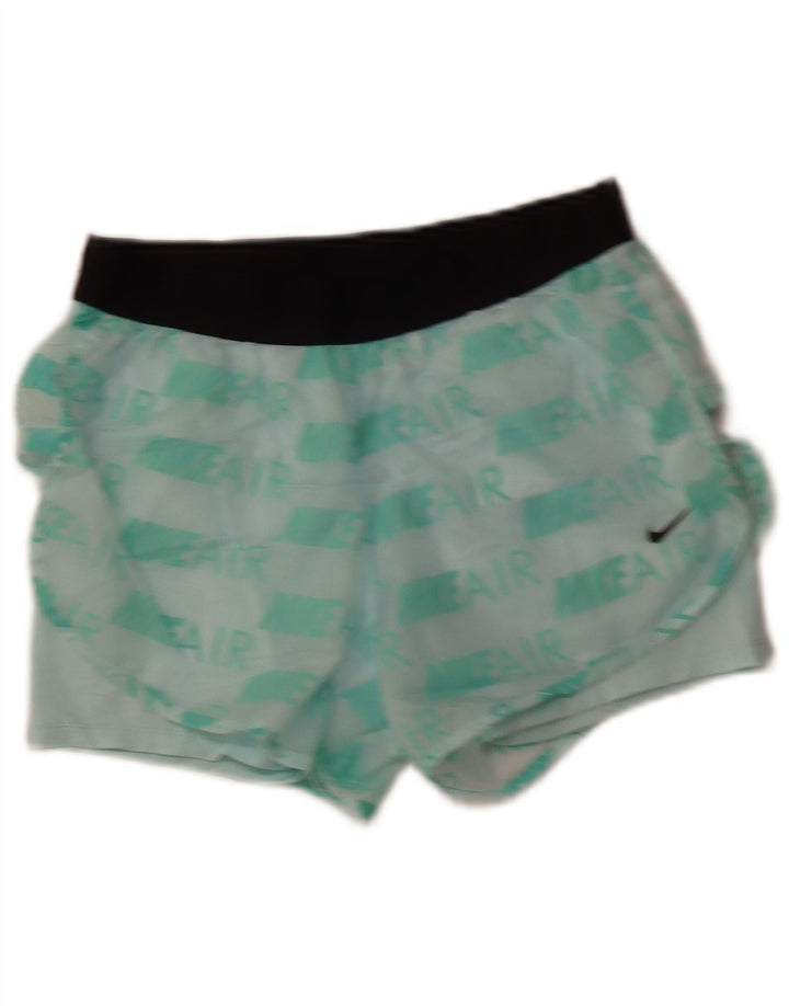NIKE Short de sport Air Graphic pour femme UK 12 Vert moyen Polyester