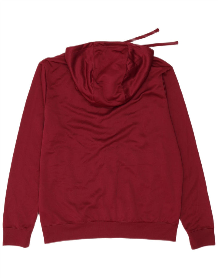 NIKE Pull à capuche zippé graphique pour homme en polyester color block bordeaux moyen