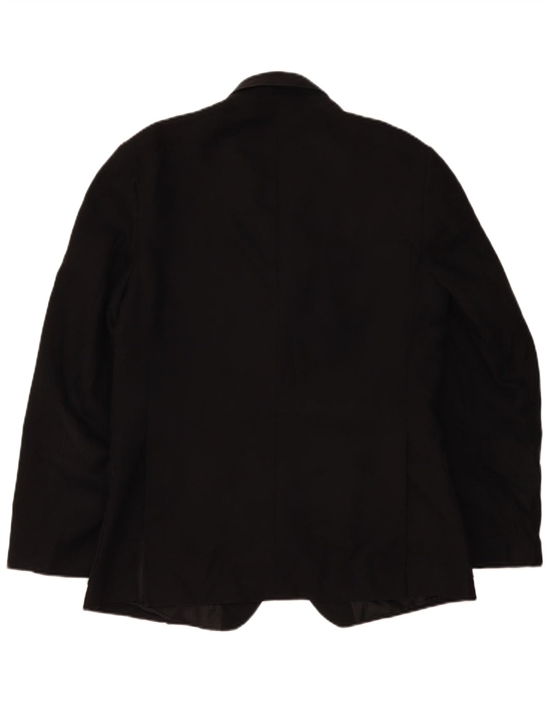 vintage Homme 2 Bouton Blazer Veste UK 38 Moyen Noir Polyester