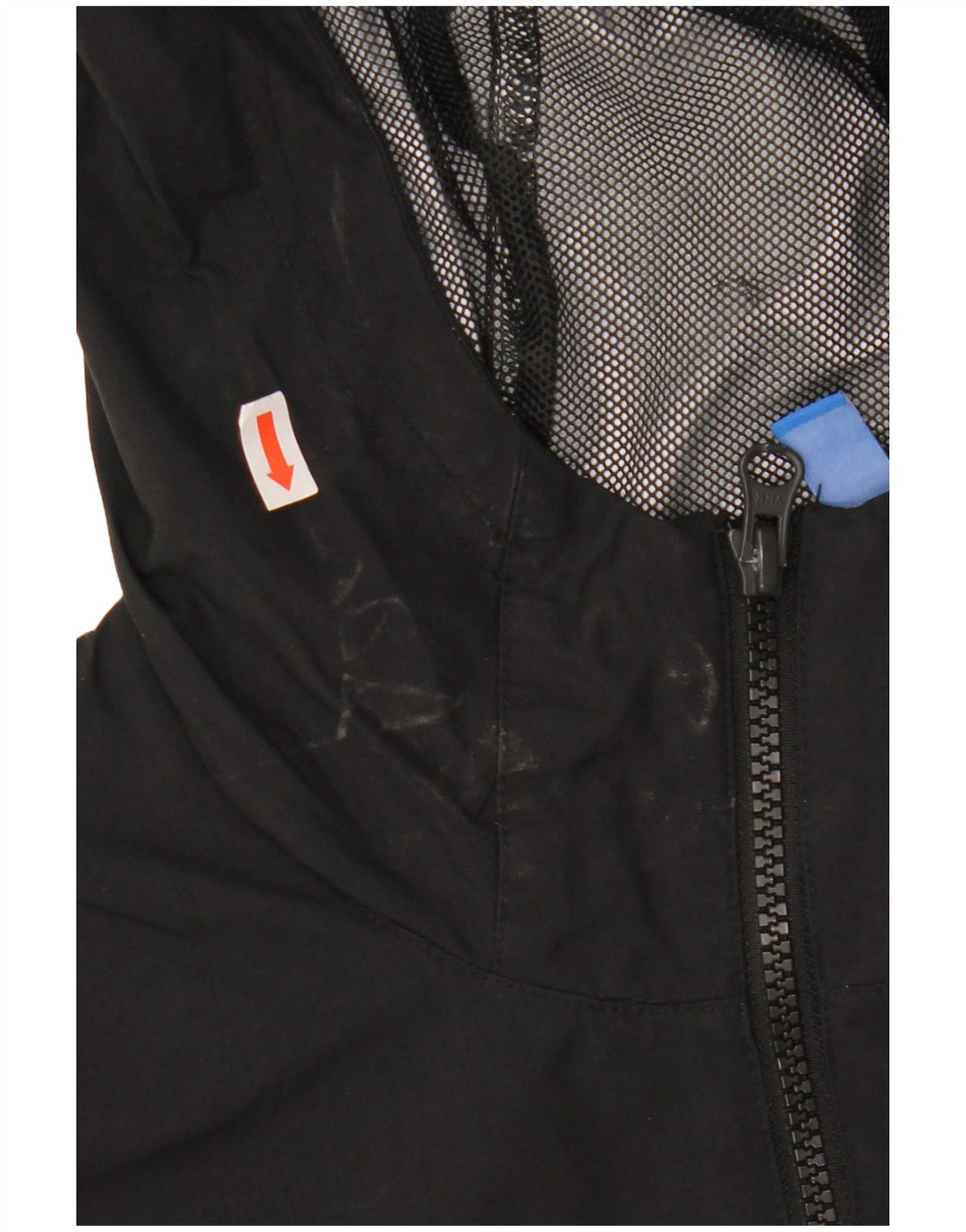 ADIDAS Veste de pluie à capuche pour homme UK 38 Medium Noir Colourblock Polyester