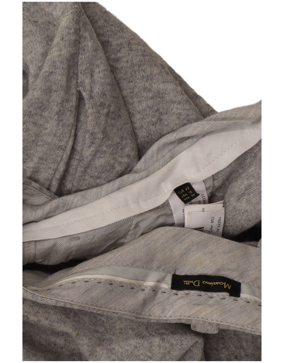 MASSIMO DUTTI Pantalon court pour femme EU 42 Large W32 L25 Gris