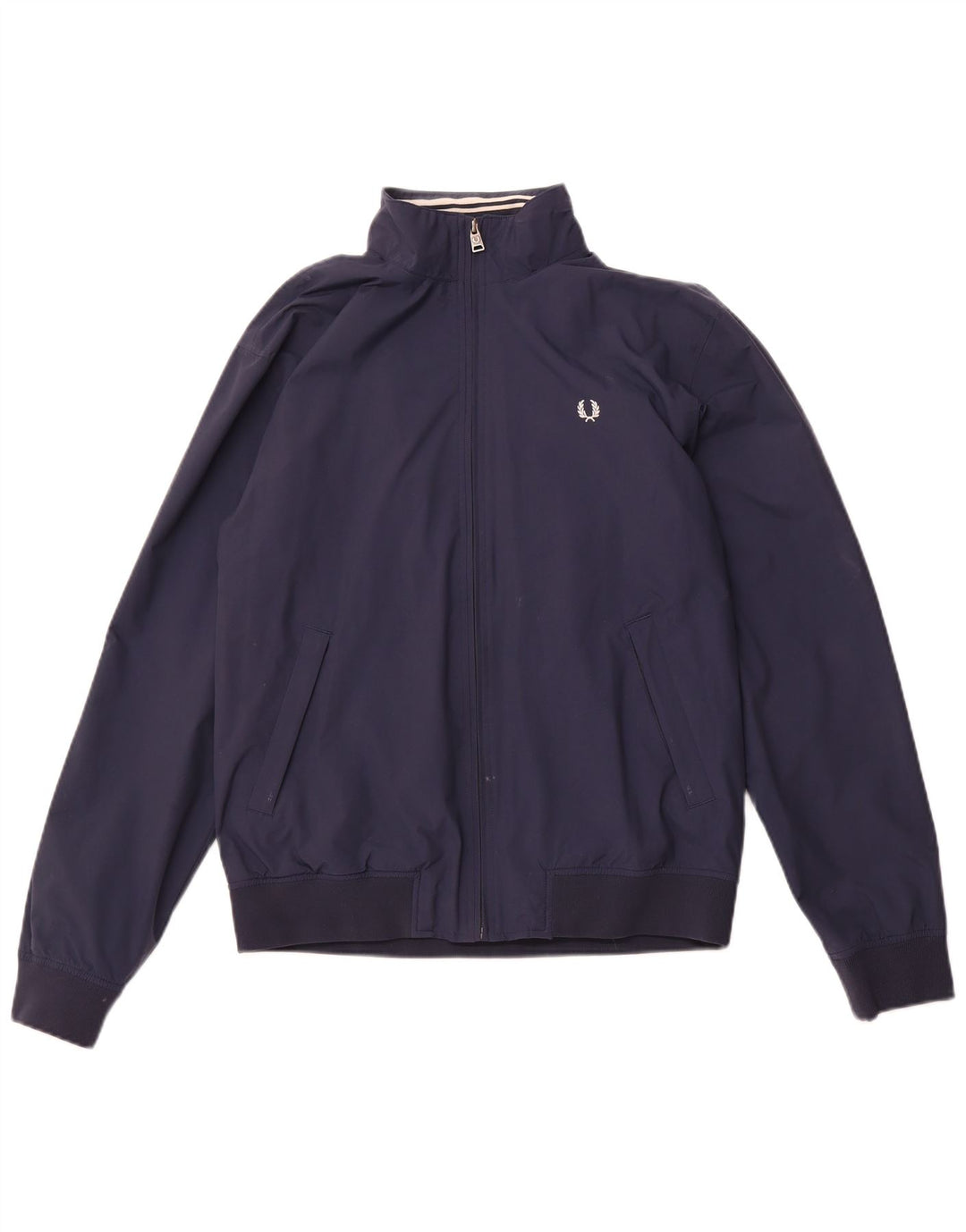 FRED PERRY Veste Bomber Homme UK 38 Bleu Marine Moyen Polyamide
