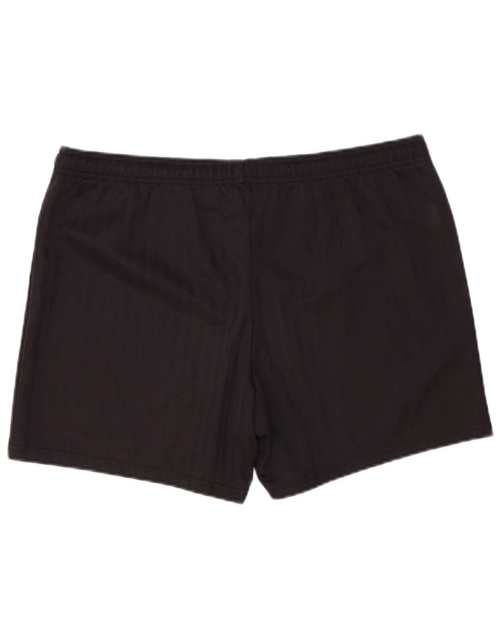 Umbro Short de sport pour homme en polyester à fines rayures noires