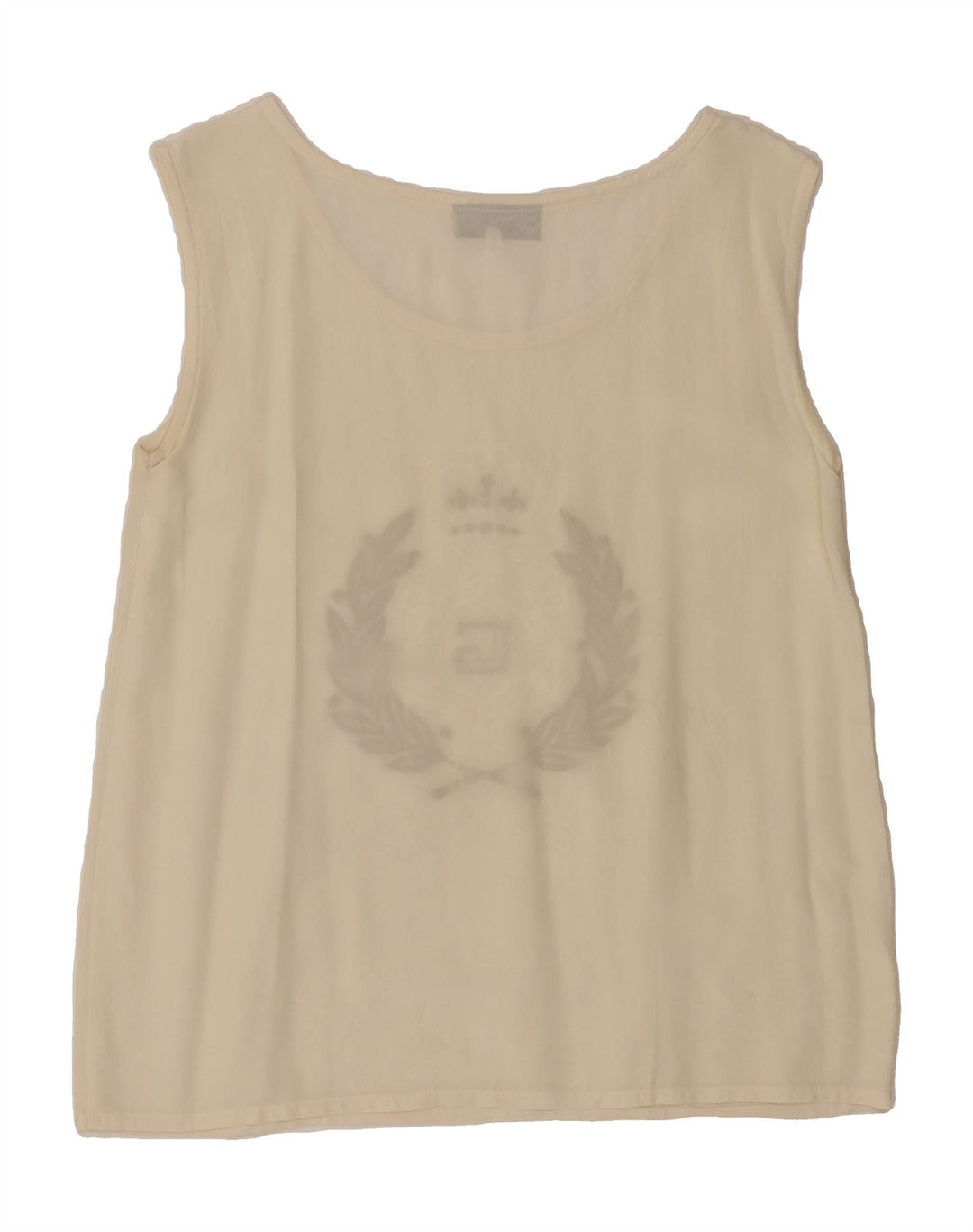 VINTAGE Womens See Through Sleeveless Blouse Top IT 42 Medium Off White Vintage Vintage and Second-Hand Vintage from Messina Hembry 