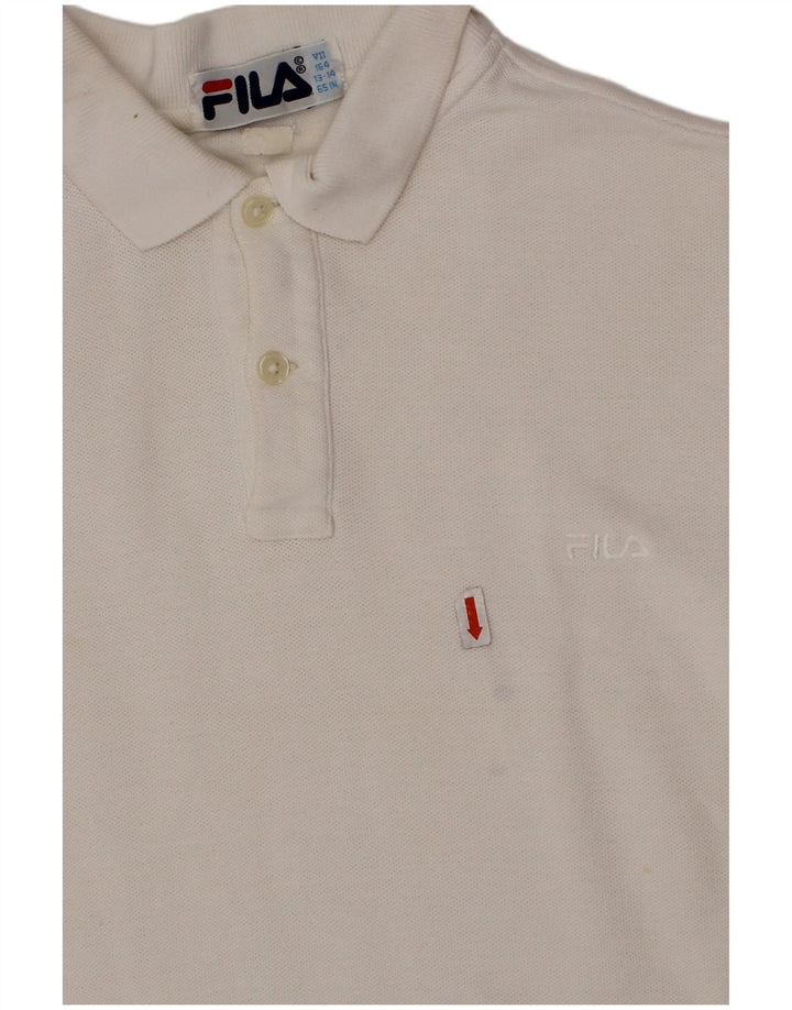 FILA Polo Garçon 13-14 ans Blanc
